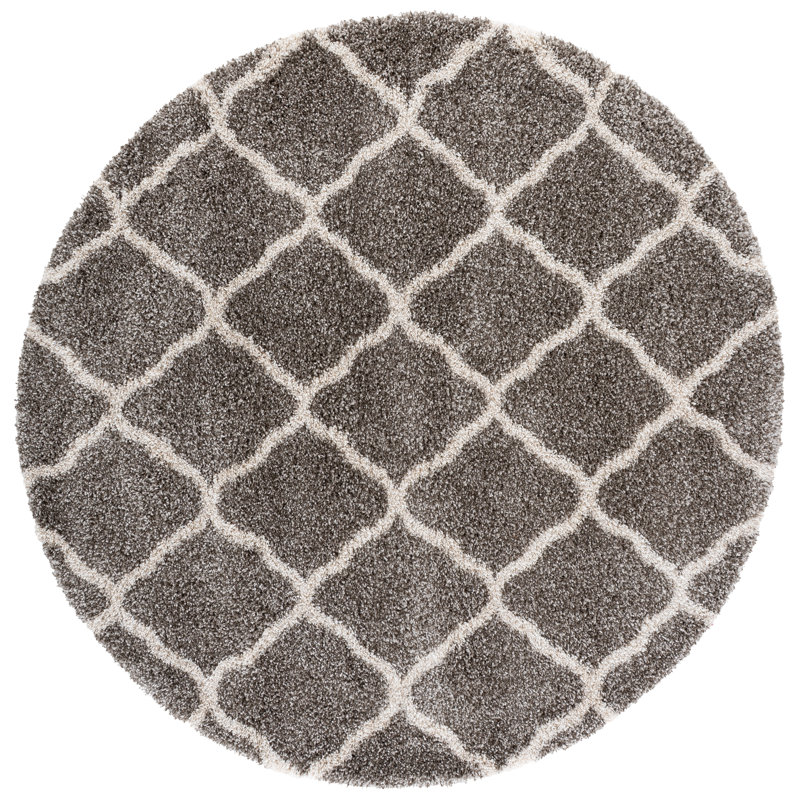 Tapis à poils longs Darrol Hudson, Rond 7 pi