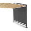 Abrahms Grey Fabric Side Wall for Pergola