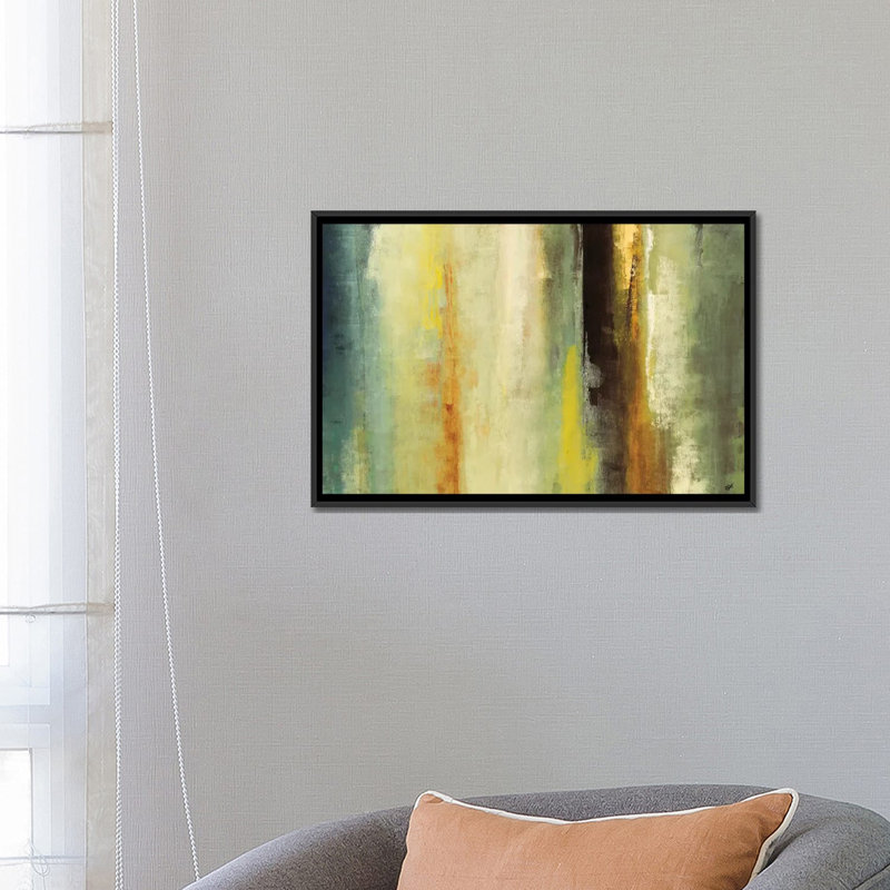 " Mystery Solved " by Lisa Ridgers, 18" H x 26" W x 1.5" D, Black Floater Framed Canvas, No Mat