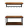 Sturminster 40" Wide Rustic Solid Wood Metal Frame Coat Hook And Bench Set With Storage