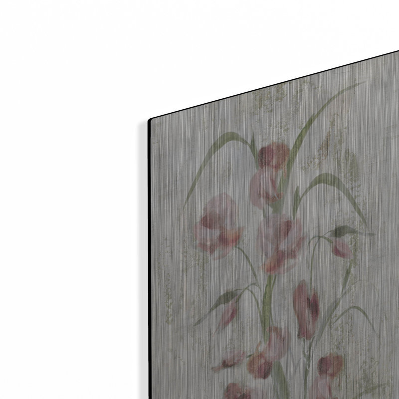 Art mural en métal «Red Field Flowers» par Cheri Blum Lark Manor ™, H 36 po x l 12 po