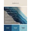 Tapis ombré doux et moelleux contemporain de couleur châtaignier Niagara Falls - reliure bleu ciel-1267342300