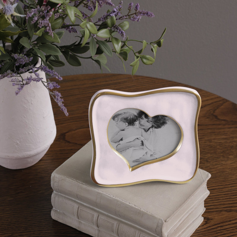 Encanto Matted Picture Frame, Camellia/Gold Trim