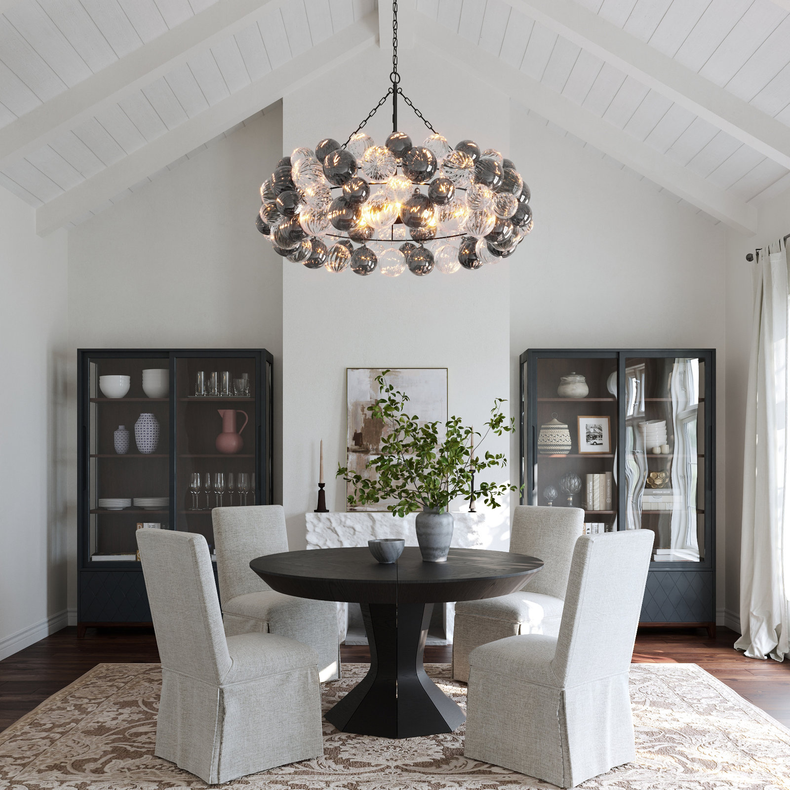 Constantine 3-Light Chandelier, Matte Black
