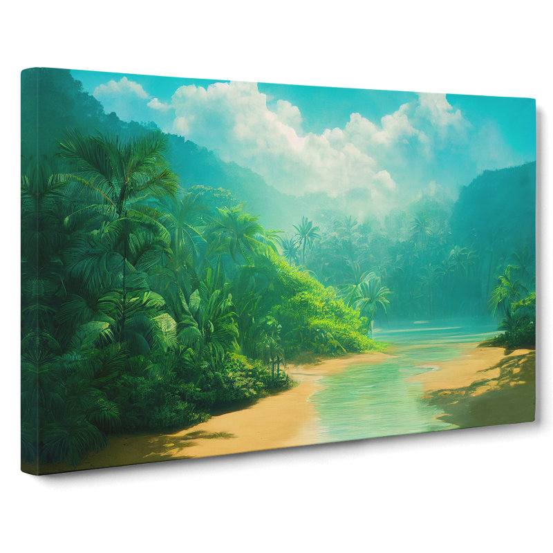 Tropical Forest Beach Vol.4 - Wrapped Canvas Print, 50cm H x 76cm W x 3cm D