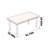 Modern solid wood office desk with two drawers-482534230