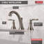 Robinet de salle de bain en nickel brossé Woodhurst-31530902