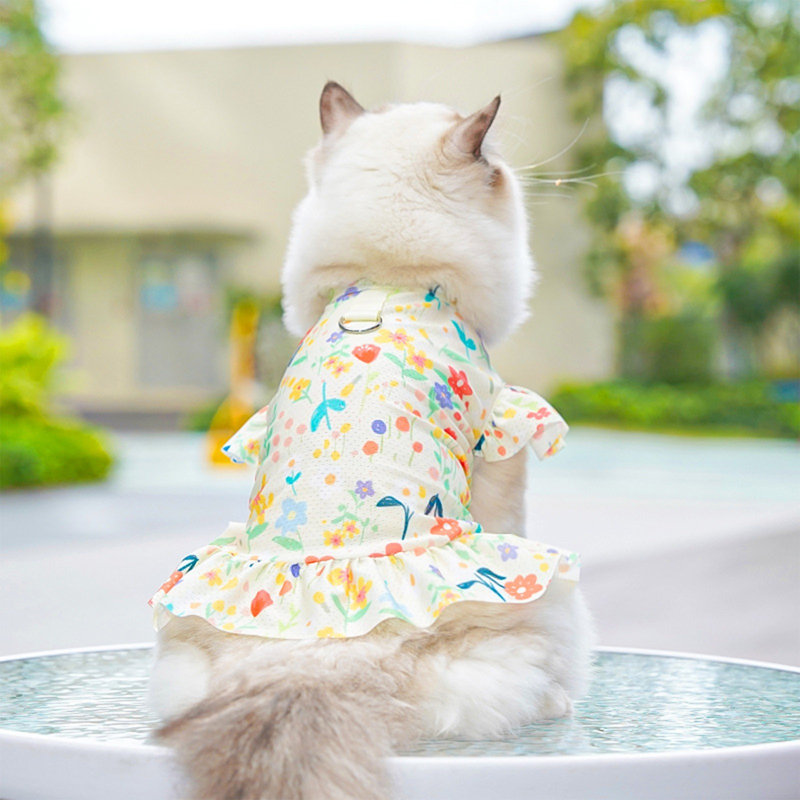 Acrylique robe de soirée en soie pour chien, A