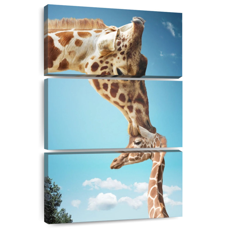 Brampt Mom And Baby Giraffe, 50" H x 32" W