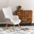 Napster Fuzzy Plush Upholstery Wingback Arm Chair with Solid Wood Legs-898315218