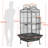 160cm Iron Play Top Floor Bird Cage with Wheels