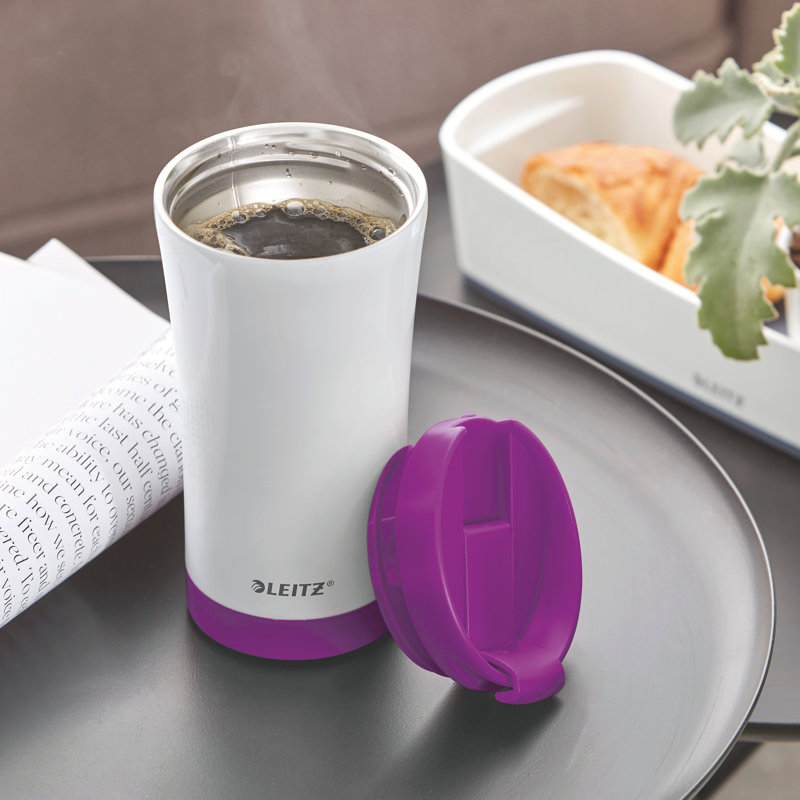 Leitz 380ml Stainless Steel Travel Mug, Purple