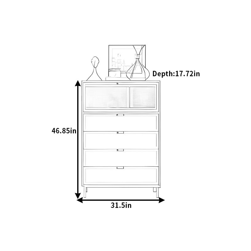Avalos, H 46,85 po x l 31,5 po x P 17,72 po