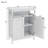 Versatile Bathroom Standing Storage Cabinet With Double Shutter Doors And Adjustable Shelf