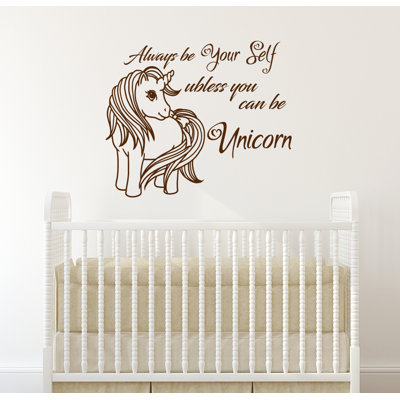 Décalcomanie murale chambre de bébé licorne