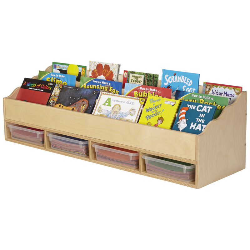 7 Compartment Manufactured Wood Book Display