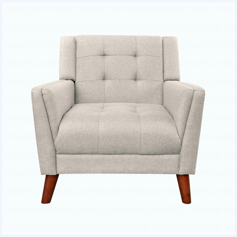 Fauteuil Mid-Century moderne, Beige