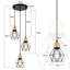 3-Light Black Kitchen Island Pendant