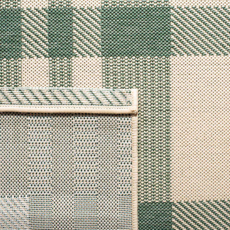 Andreya Performance Plaid Indoor/Outdoor Area Rug, Rectangle 6'7" x 9'6"