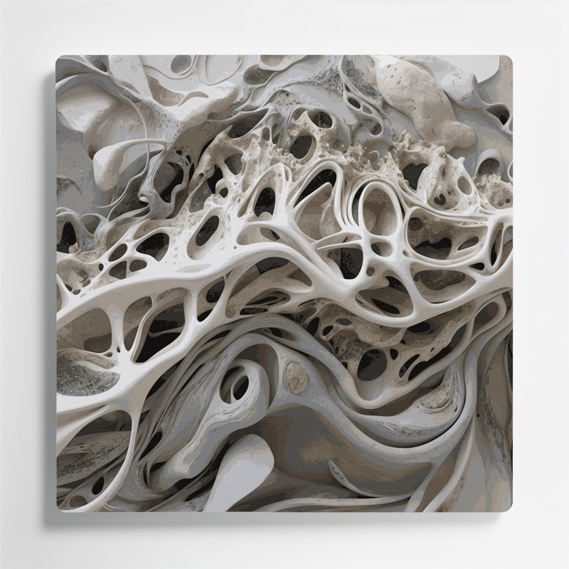 Art mural gris Biomorphic Abstraction 81