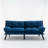 Navy Blue Convertible Folding Modern sofa Bed-1065516266