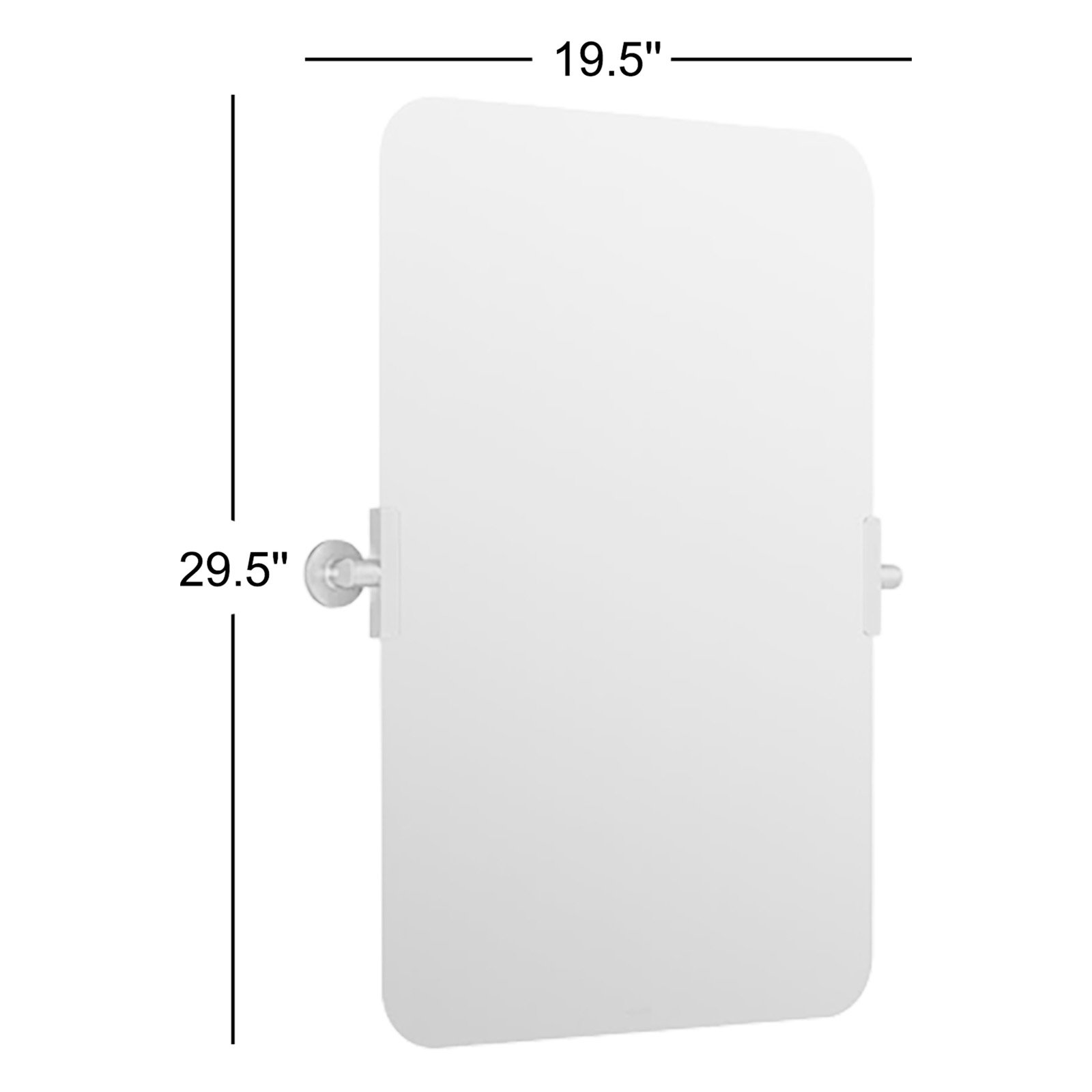 Castia 20" Accent Mirror, Vibrant Brushed Nickel