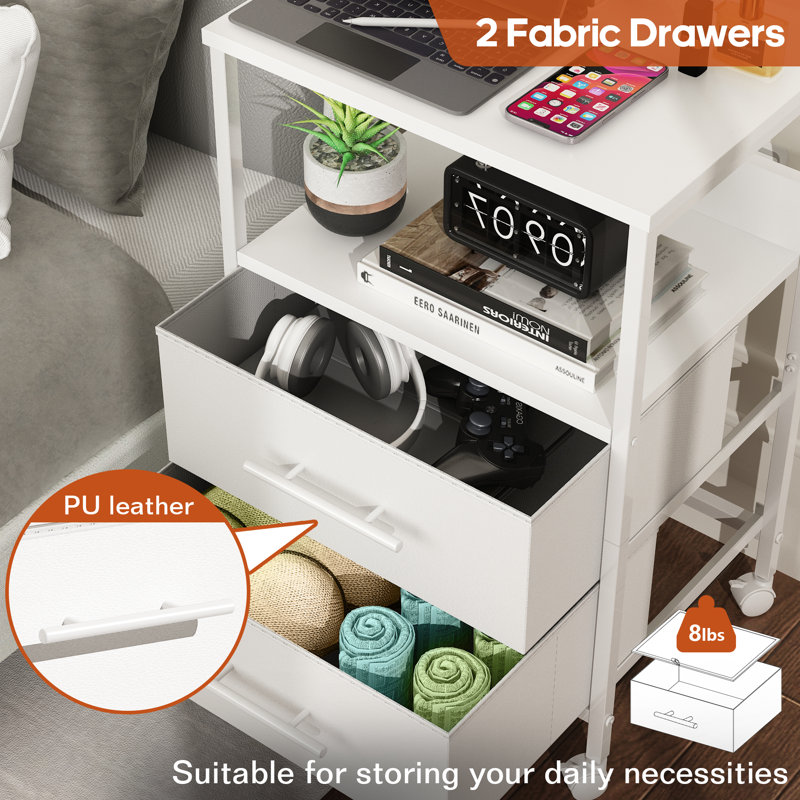 30cm W MDF Bedside Table