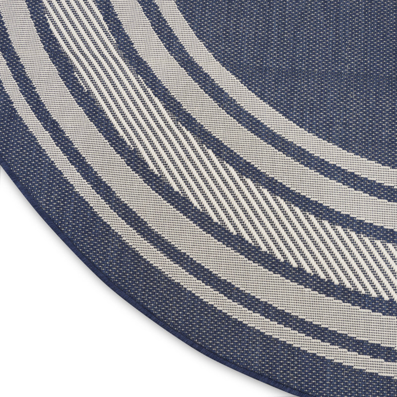 Dippold 8' x Round Denim Modern Rug, Round 8', Denim