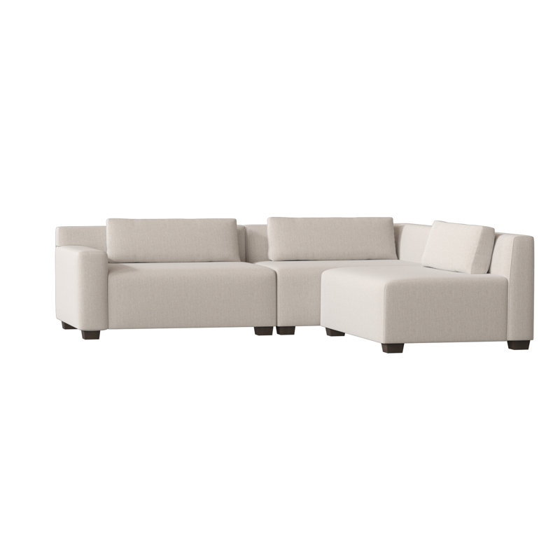 Alisa Chaise Sectional, Bella Black Performance Velvet, Brown Mahogany