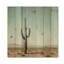 Cactus rétro et ciel du désert - Art mural en bois floral cactus - sur bois de pin naturel-637927309