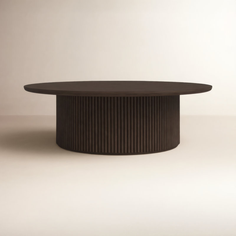 Solid Wood Coffee Table, Dark Brown