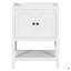 Base de meuble-lavabo 24 po seulement, structure en bois massif, armoire de rangement avec portes et tablette ouverte-1002923741