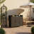 47.5" Wicker Outdoor Storage Cabinet With Tempered Glass Desktop, Weather-Proof Rattan Bar Table With Three Doors, Adjustable Shelf, And One Drawer, For Outdoor Cushions, Pool Toys , Black Brown-125119631