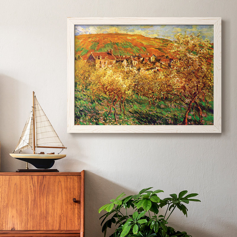 «Blooming Apple Trees», peinture sur toile encadrée, Blanc, H 22 po x l 32 po x P 1,5 po