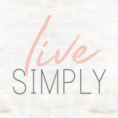 Live Simply Blush - Wrapped Canvas Print