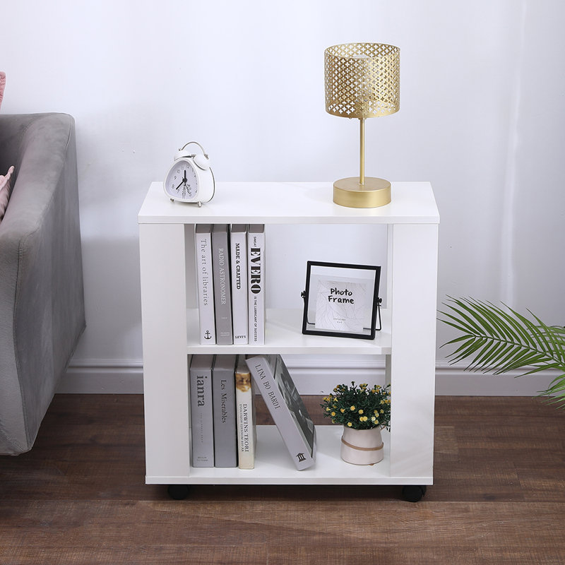 Wheel End Table Built-In Outlets