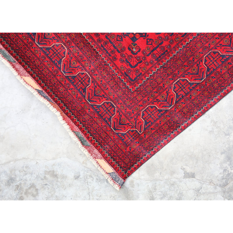 Wool Moroccan Area Rug, Rectangle 6'2" x 9'9"
