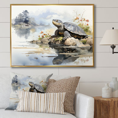Art asiatique, tortue Sumi I - impression