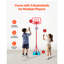 Terrain de basketball portatif réglable pour enfants