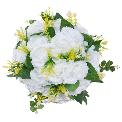 Flower Balls for Wedding Centerpieces 9.5-Inch Fake Flower Arrangement
