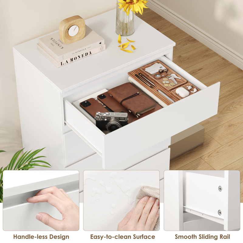 60cm W 6 - Drawer Chest of Drawers, White