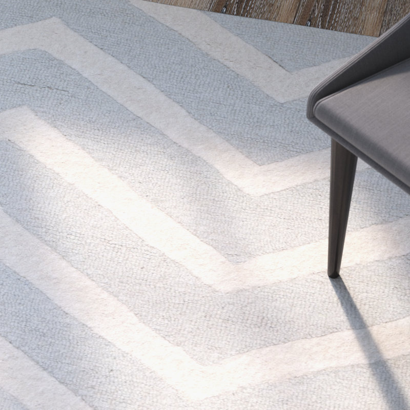 Tapis en laine touffeté à la main Sanyla, Rectangle 5 pi x 8 pi