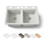 Riverby® 33" undermount double-bowl workstation kitchen sink-1894224680