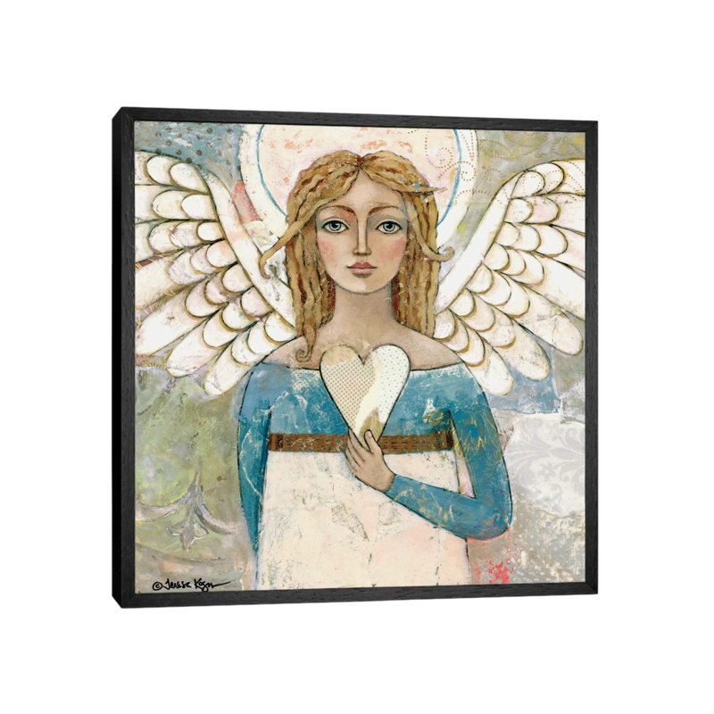 You Are Worthy by Teresa Kogut - Painting on Canvas, 45.72 cm H x 45.72 cm W, Black Framed
