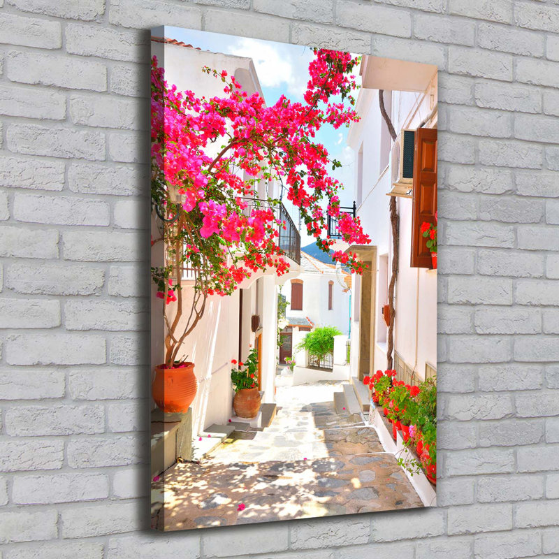 Greek Streets - Wrapped Canvas Print