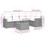 Ensemble de canapé de jardin Vidaxl gris