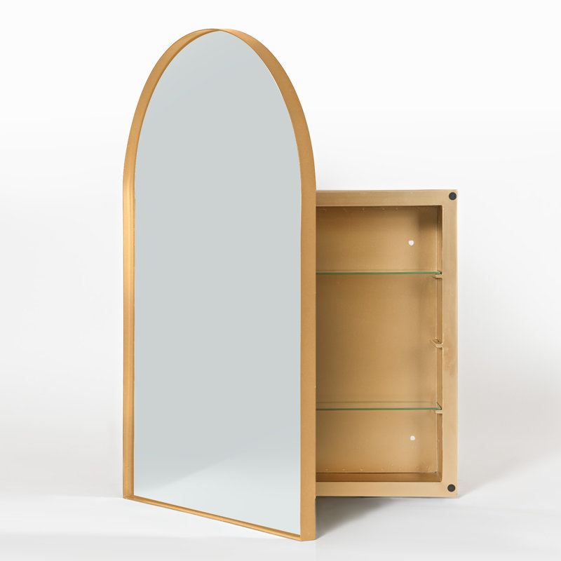 24'' W35.9'' H Framed Medicine Cabinet, Gold