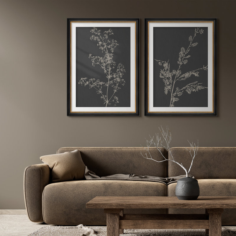 Ensemble de 2 encadrements muraux Premium Premium Fine Art Antique pour chambre à coucher 26 po x 36 po
