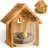 Window Bird Houses For Outside With 2 Powerful Hooks, Clear Window Bird House For Viewing Inside