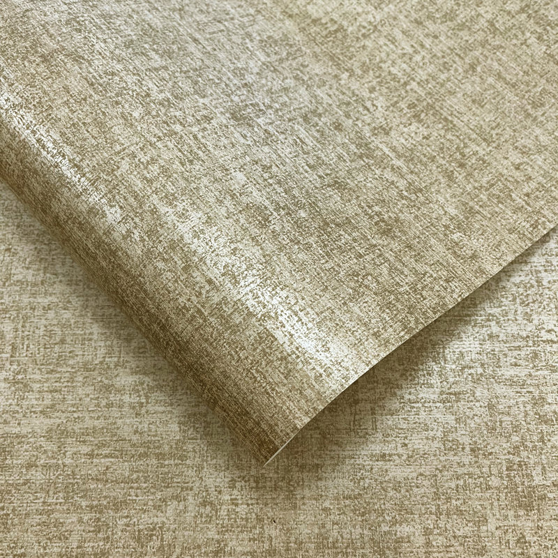 10.05cm x 53cm Metallic Finish Wallpaper Roll, Beige